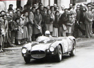 Lancia Racer with Piero Taruffi Mille Miglia 1954 Factoryphoto (8710)
